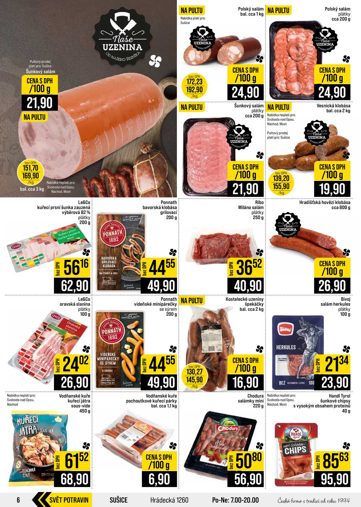 JIP Cash & Carry České Budějovice, Most, Náchod, Polička, Sušice a Svoboda nad Úpou od 19.8. do 25.8.2026 strana 6
