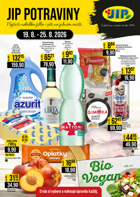 JIP Cash &amp;amp; Carry České Budějovice, Most, Náchod, Polička, Sušice a Svoboda nad Úpou od 19.8. do 25.8.2026