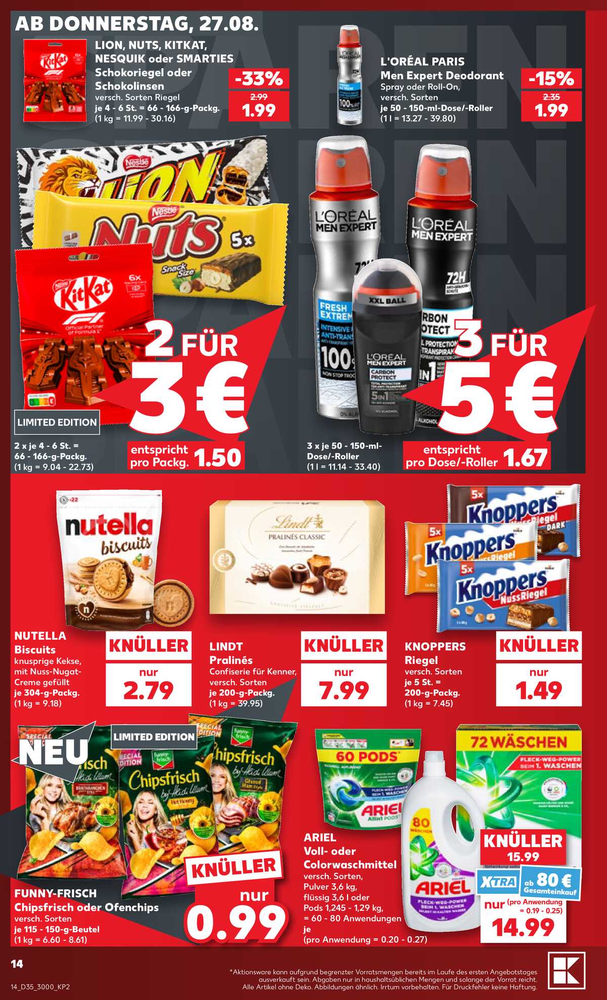 Leták Kaufland Německo 27.8.-2.9.2026 strana 14