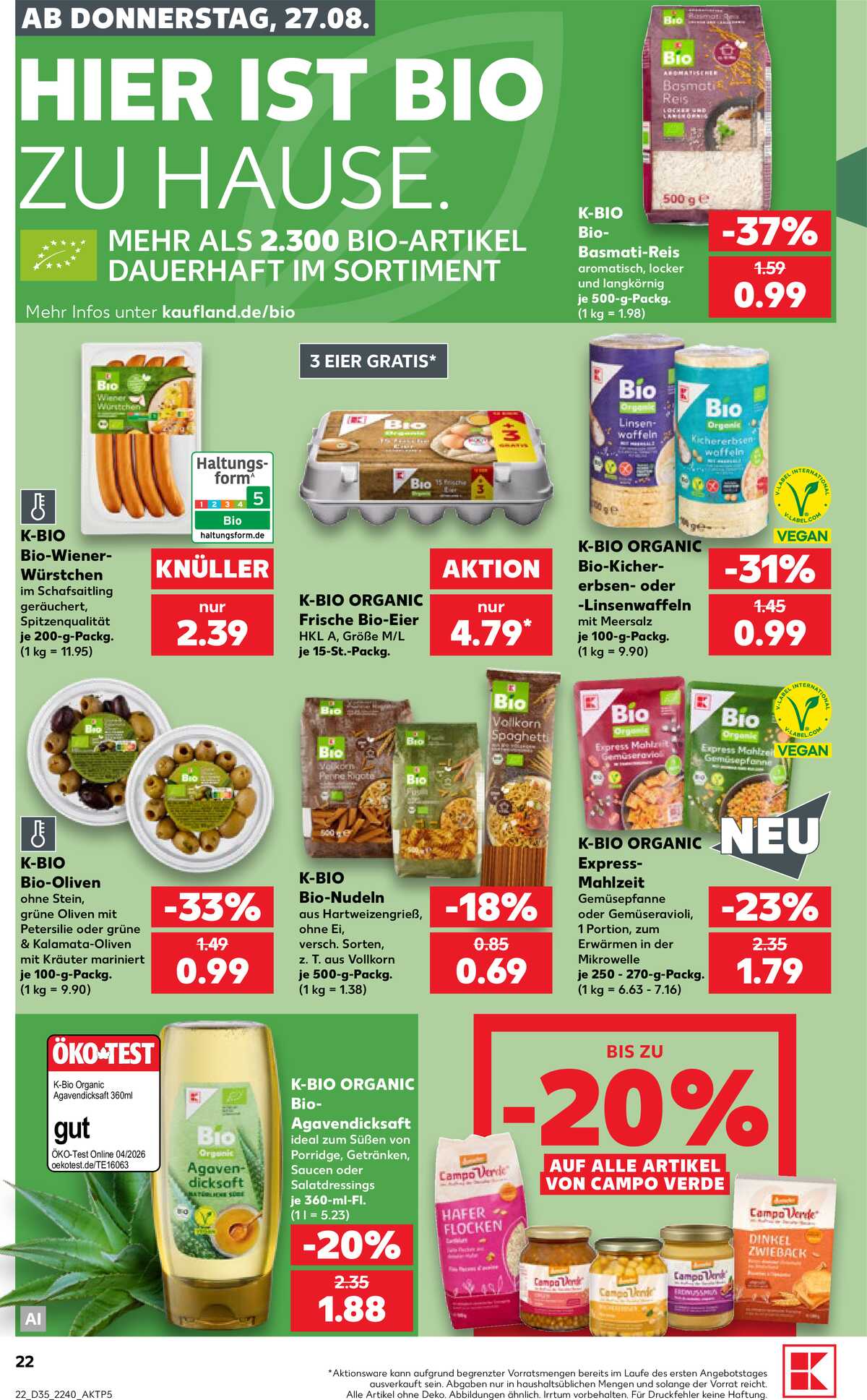 Leták Kaufland Německo 27.8.-2.9.2026 strana 22