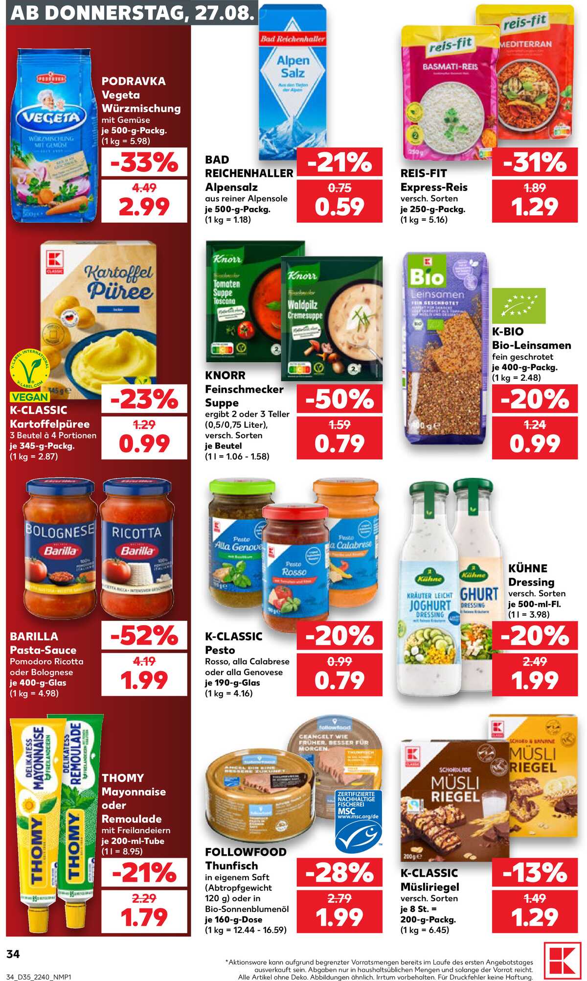 Leták Kaufland Německo 27.8.-2.9.2026 strana 34