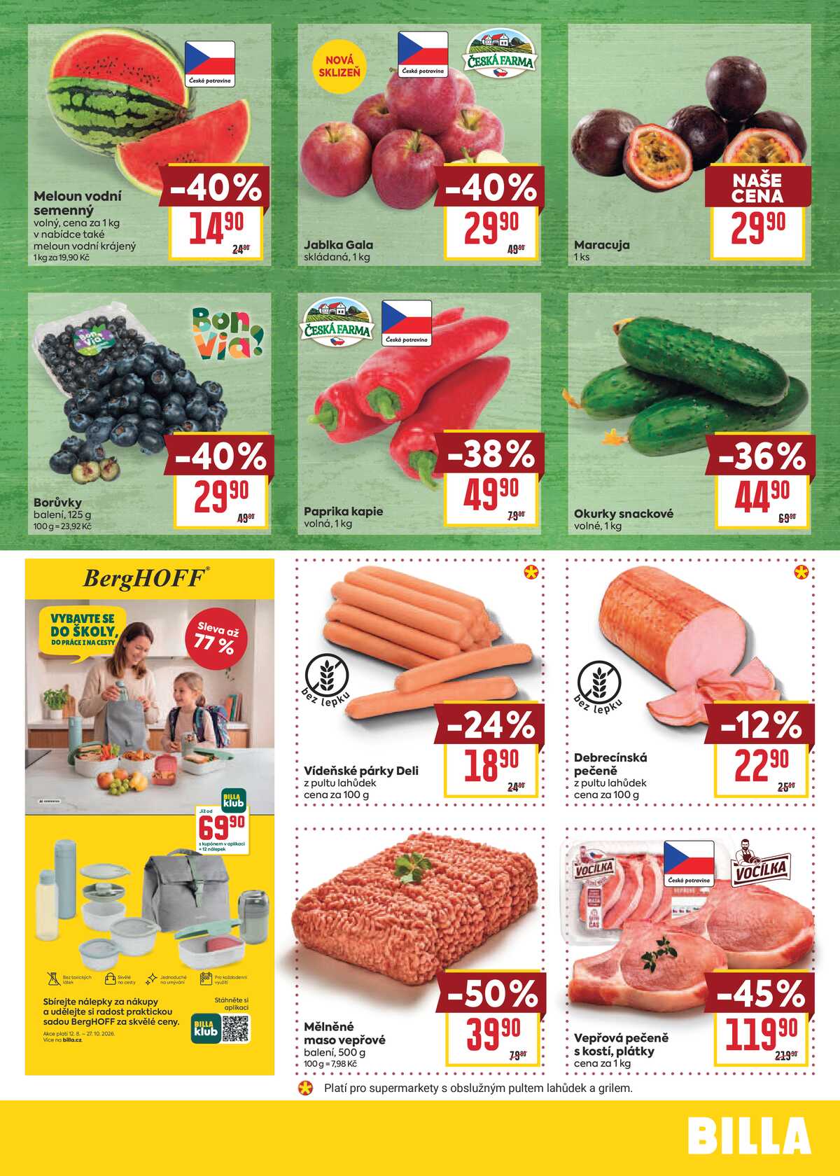 BILLA malý leták od 26.8. do 1.9.2026 strana 3