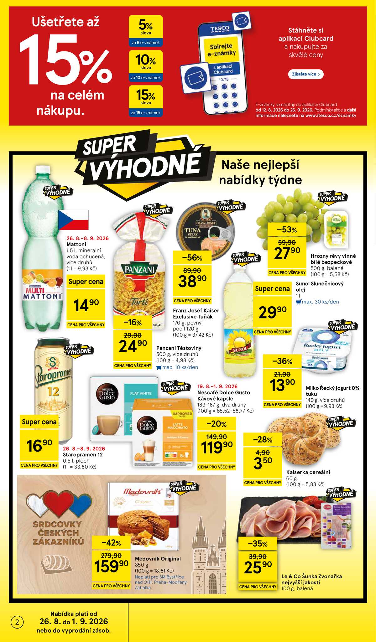 Tesco supermarkety od 26.8. do 1.9.2026 strana 2
