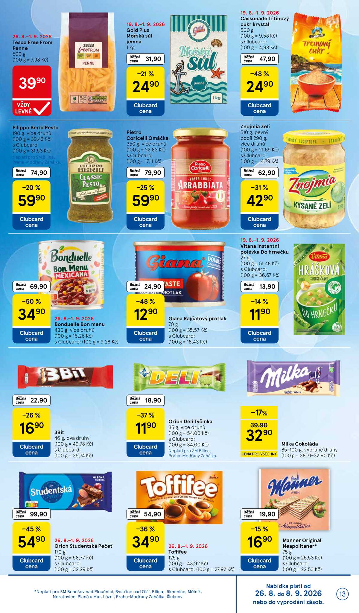 Tesco supermarkety od 26.8. do 1.9.2026 strana 13