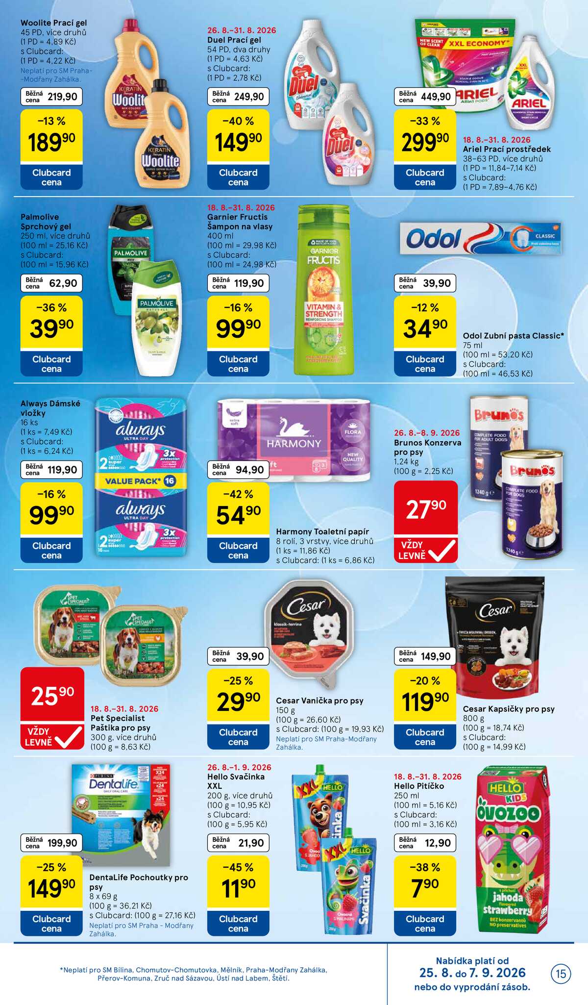 Tesco supermarkety od 26.8. do 1.9.2026 strana 15