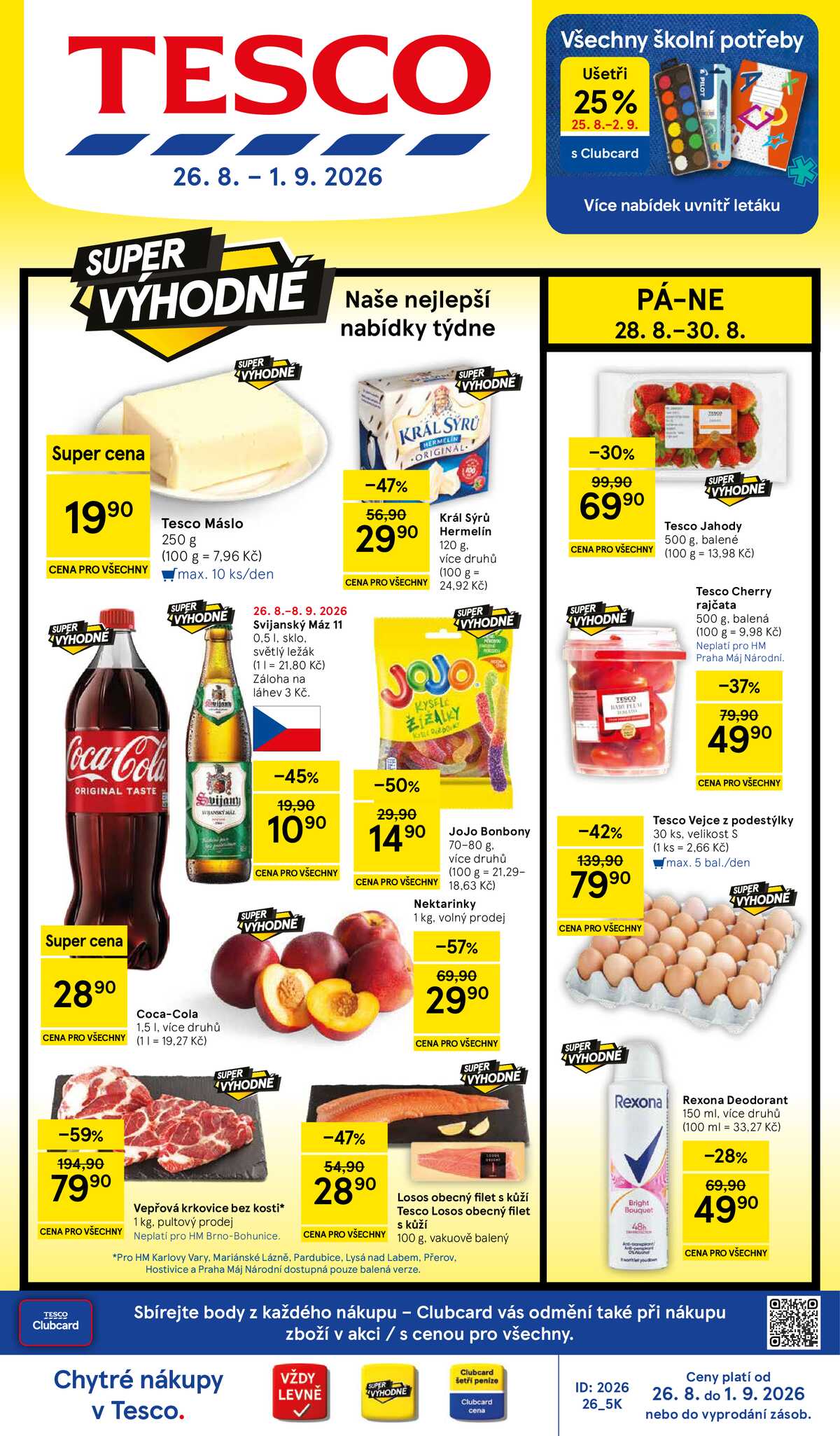 Tesco hypermarkety od 26.8. do 1.9.2026 strana 1