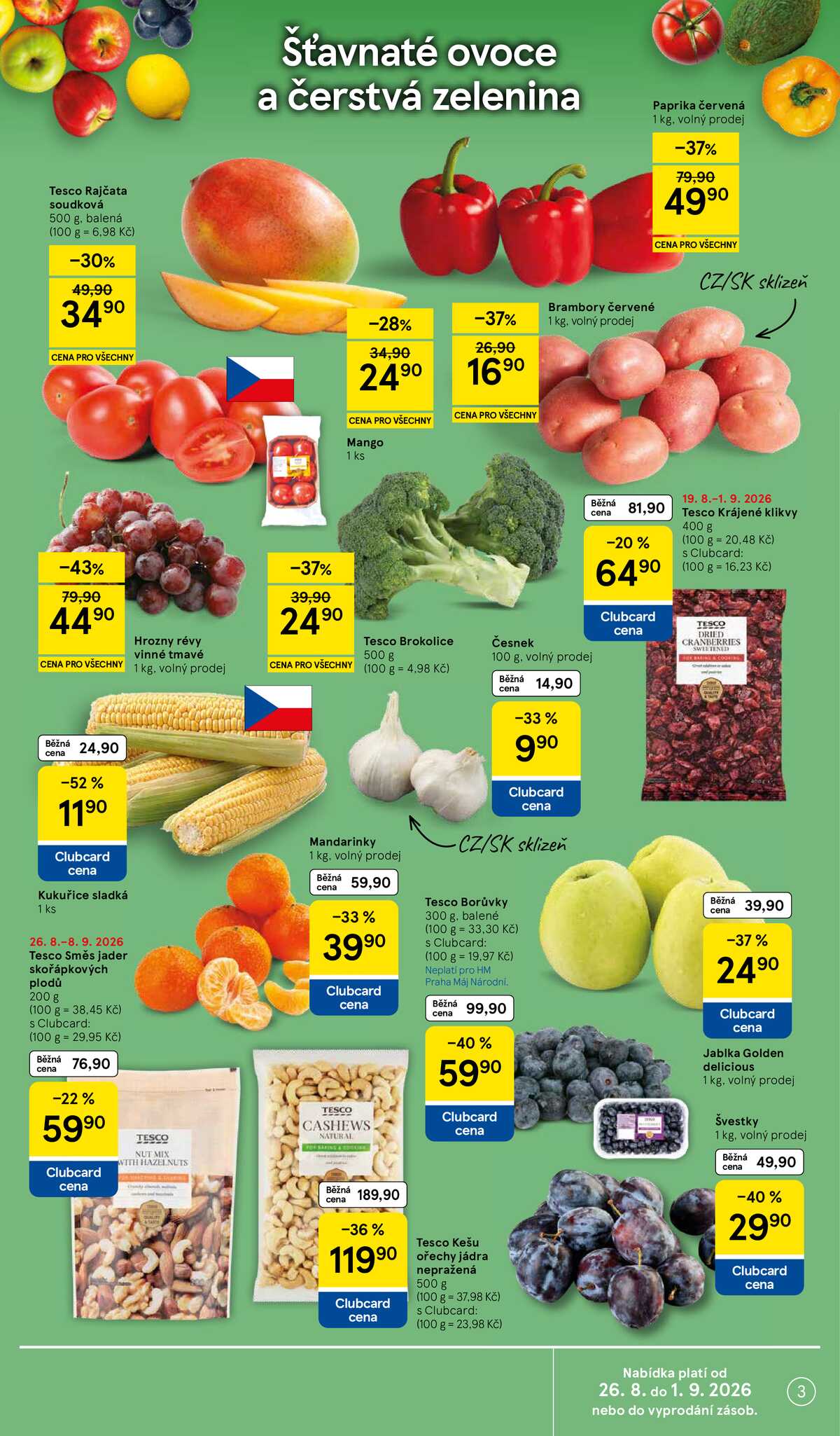 Tesco hypermarkety od 26.8. do 1.9.2026 strana 3