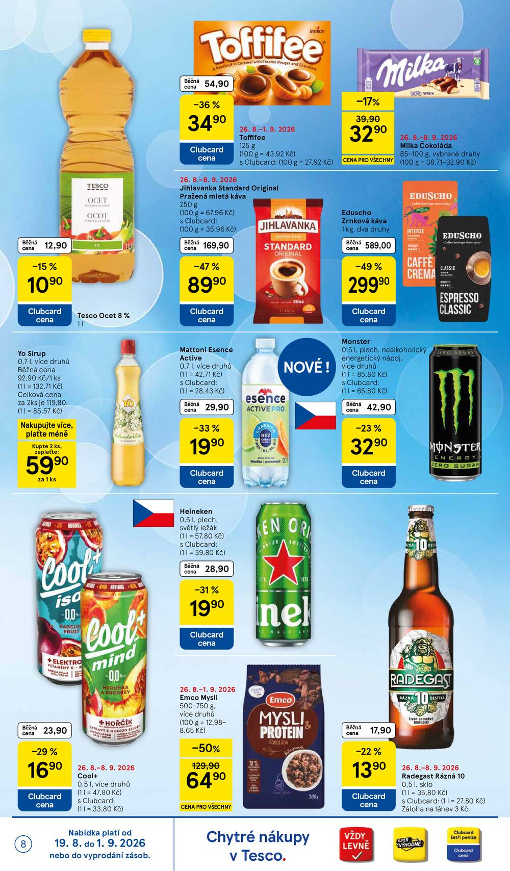 Tesco hypermarkety od 26.8. do 1.9.2026