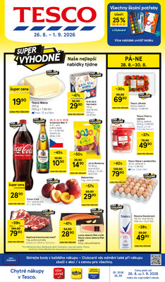 Tesco hypermarkety od 26.8. do 1.9.2026