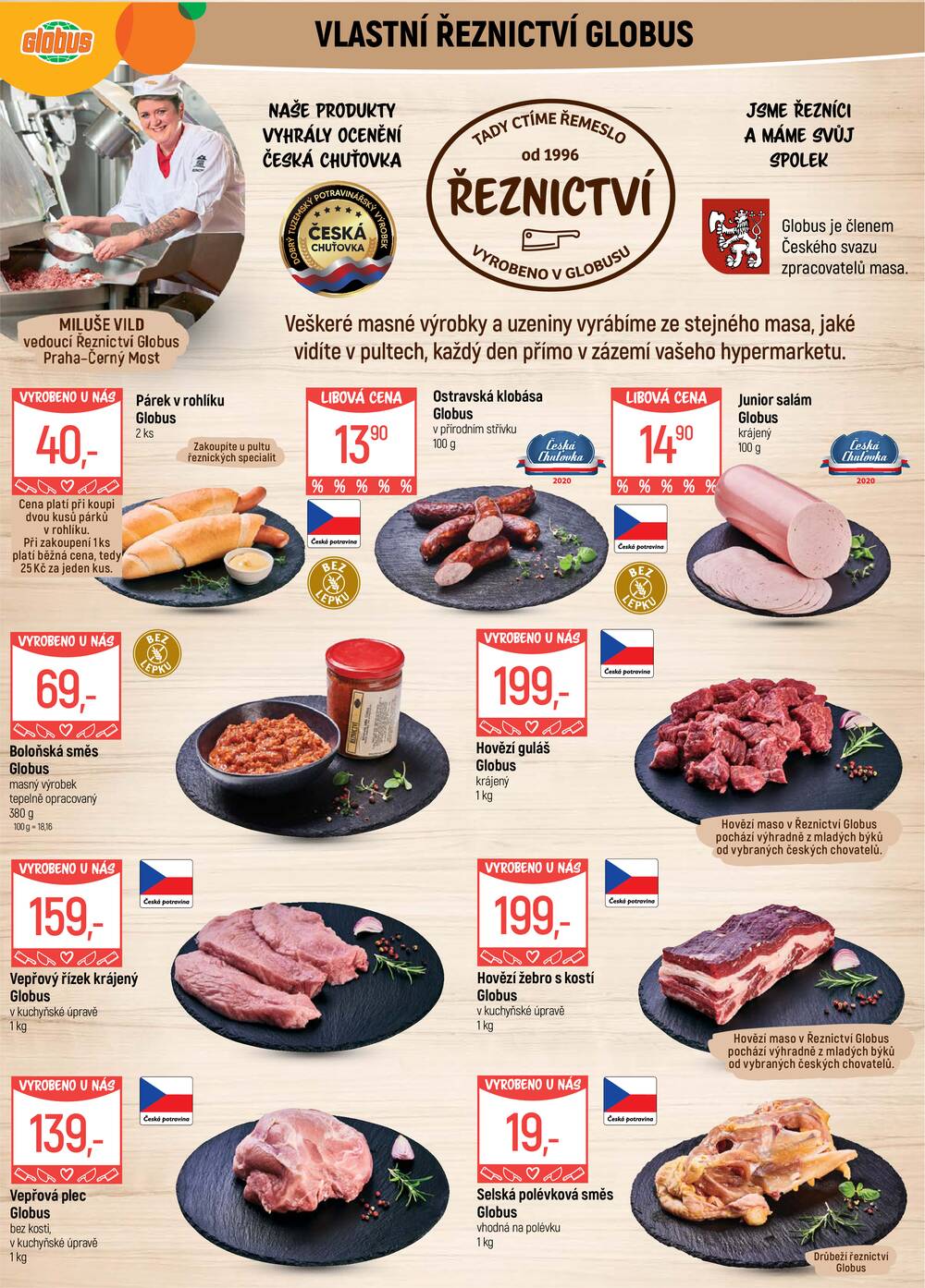 Akční leták Globus 26.8. - 1.9.2026 - Globus Praha - Centrum Černý Most