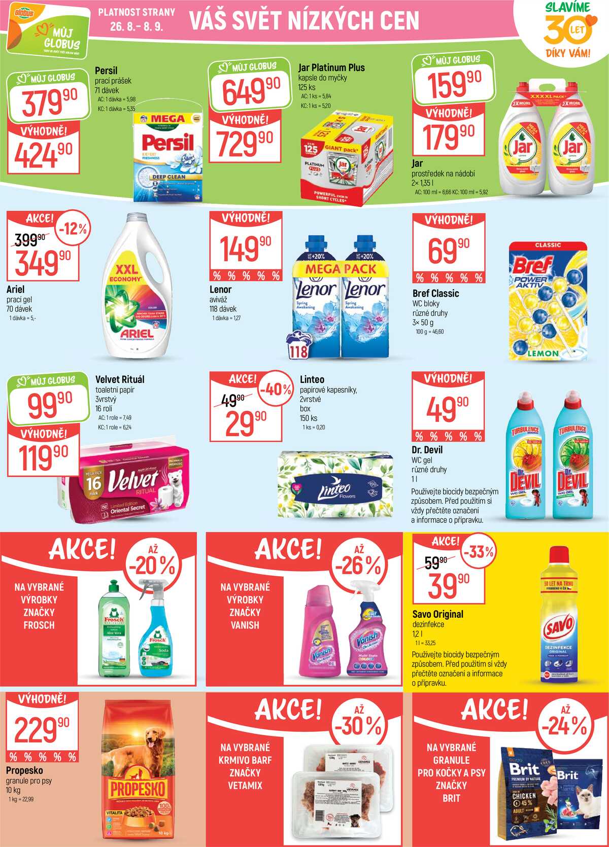 Akční leták Globus 26.8. - 1.9.2026 - Globus Praha - Čakovice strana 36