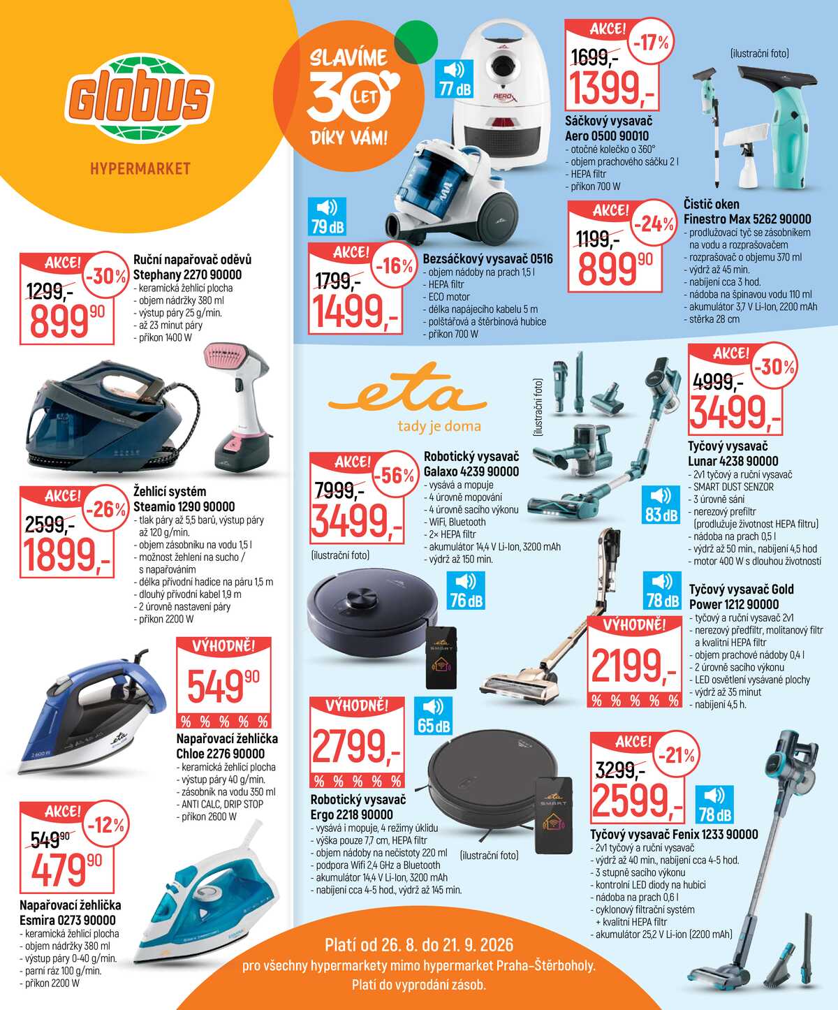 Akční leták Globus 26.8. - 21.9.2026 - Globus Praha - Zličín strana 1