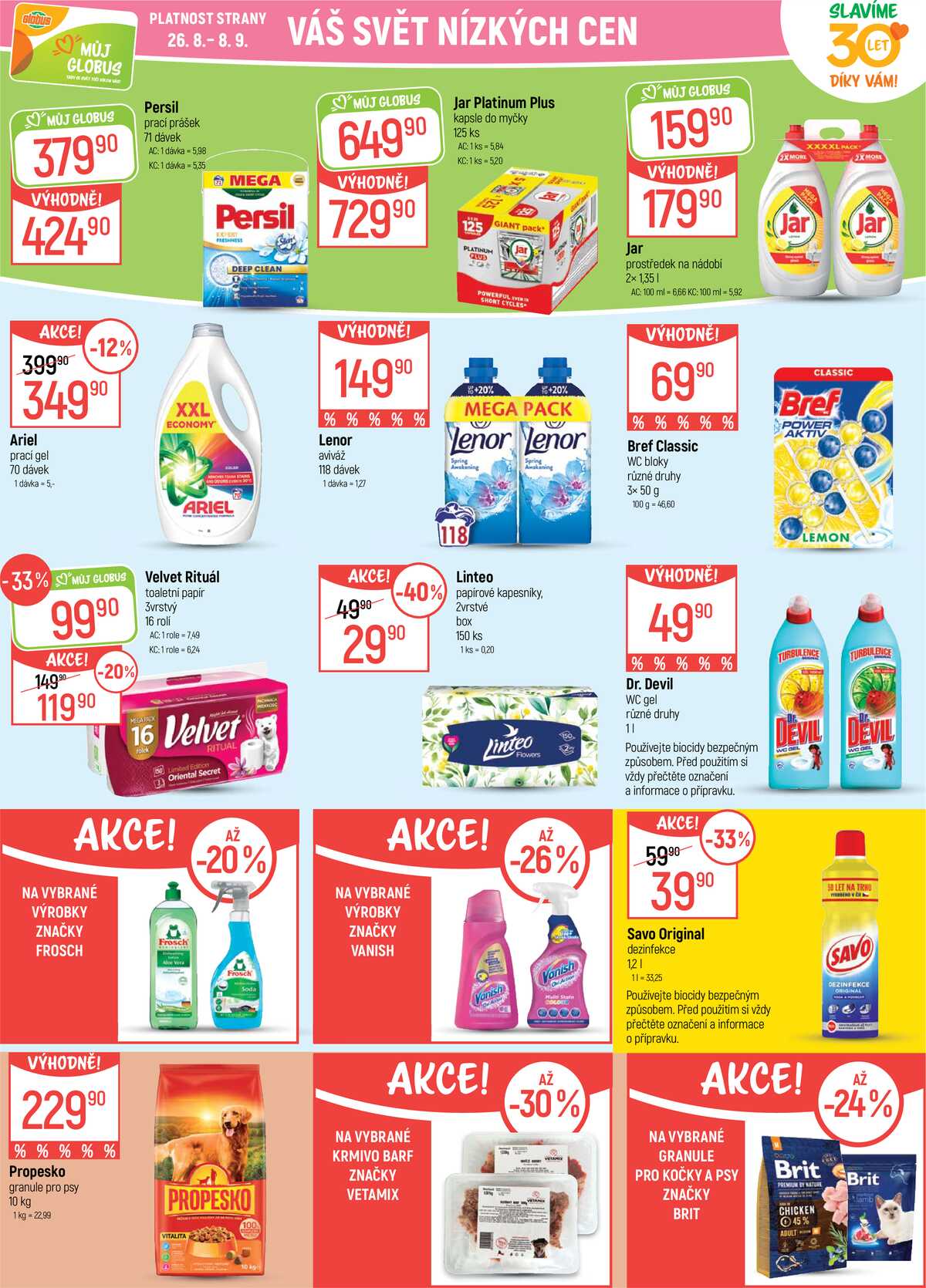 Akční leták Globus 26.8. - 1.9.2026 - Globus Praha - Zličín strana 36