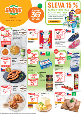 Akční leták Globus 26.8. - 1.9.2026 - Globus Liberec