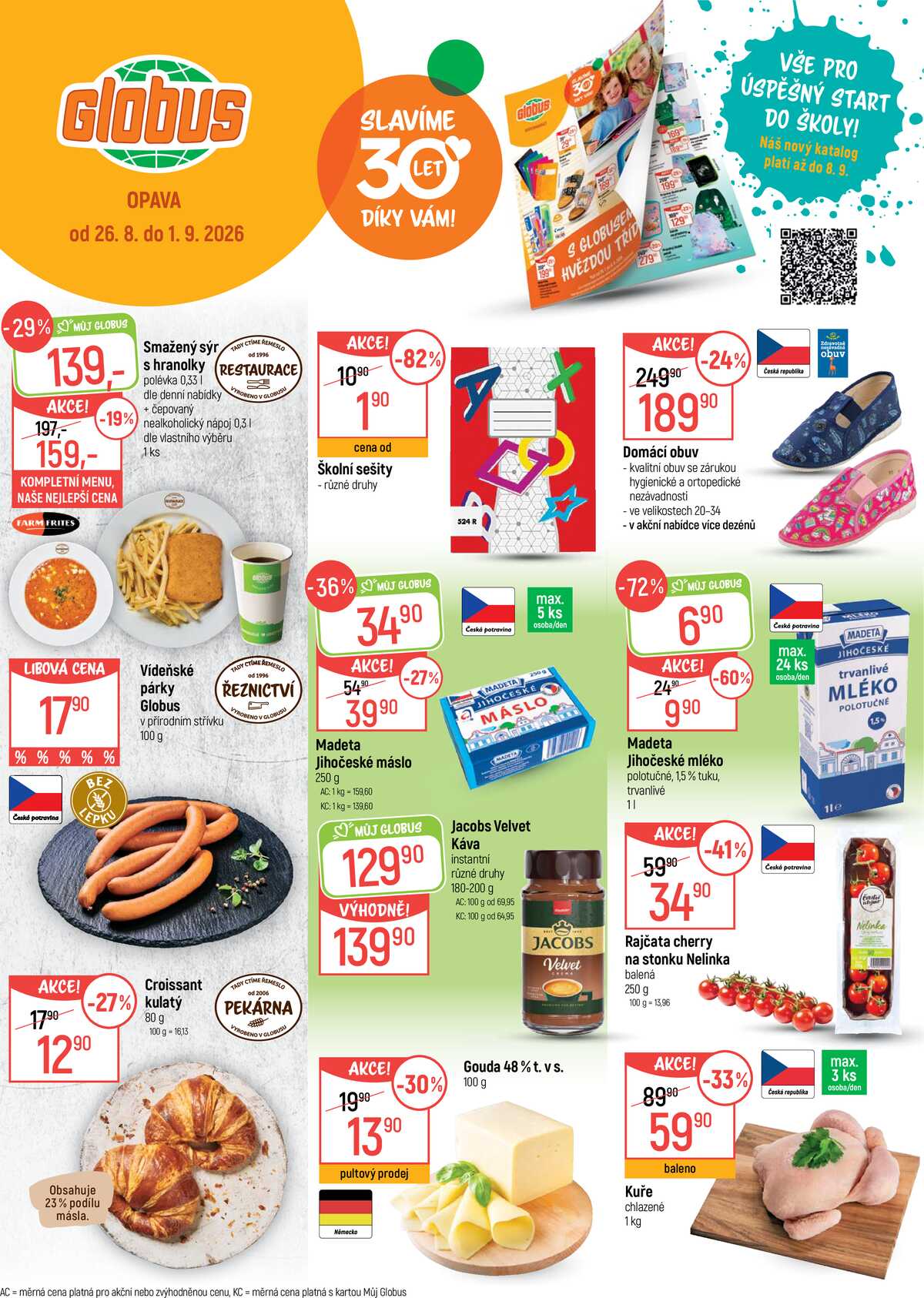 Akční leták Globus 26.8. - 1.9.2026 - Globus Opava strana 1