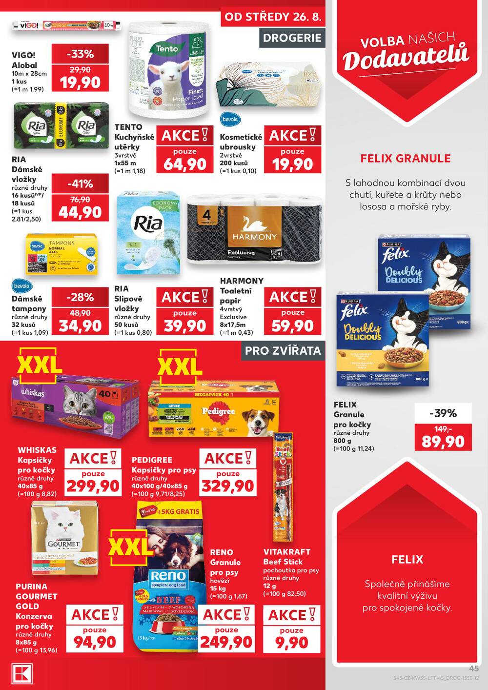 Leták Kaufland - Kaufland 26.8. - 1.9. - Kaufland - Praha 6 (Podbaba) - strana 45 Leták Kaufland - Kaufland 26.8. - 1.9. - Kaufland - Praha 6 (Podbaba) - strana 45