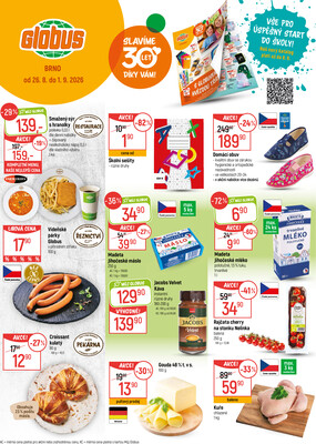 Akční leták Globus 26.8. - 1.9.2026 - Globus Brno Ivanovice