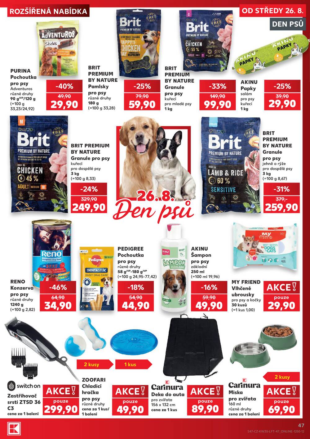 Leták Kaufland - Kaufland 26.8. - 1.9. - Kaufland - Praha 5 (Stodůlky) - strana 47