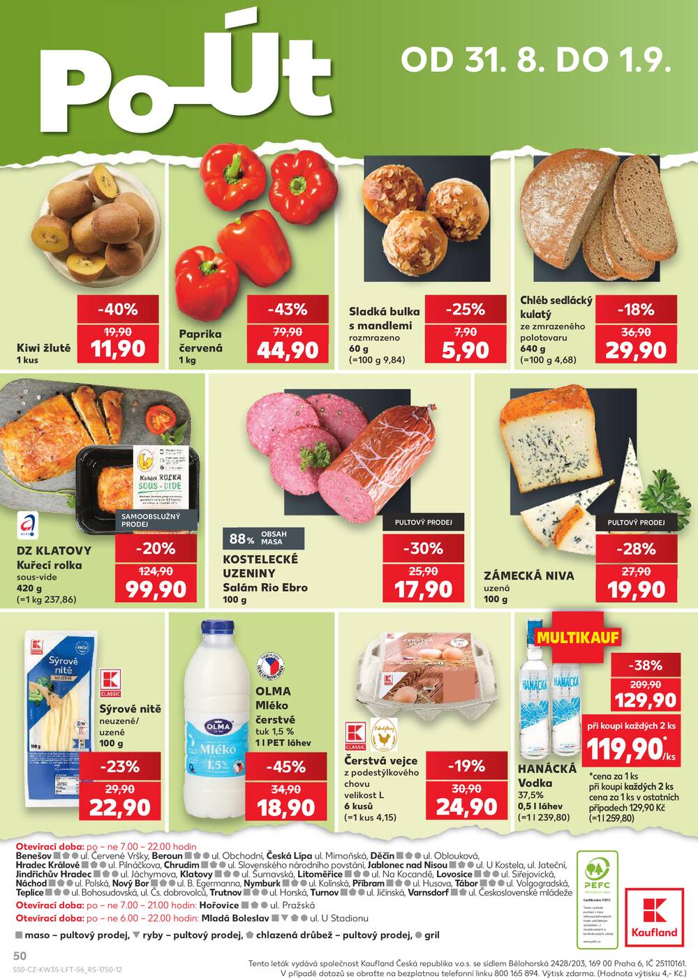 Leták Kaufland - Kaufland 26.8. - 1.9. - Kaufland - Děčín - strana 50 Leták Kaufland - Kaufland 26.8. - 1.9. - Kaufland - Děčín - strana 50