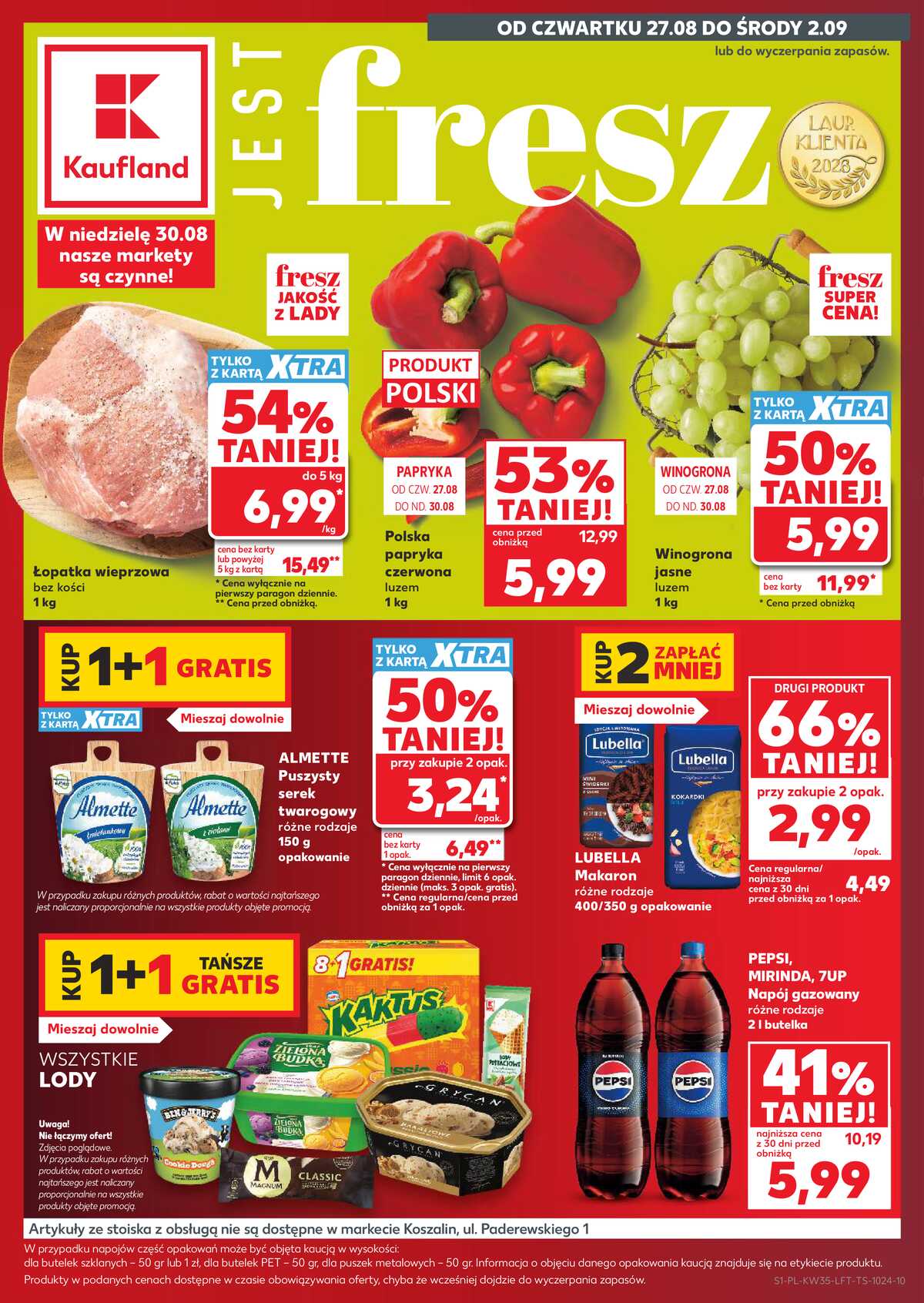 Leták Kaufland Polsko 27.8.-2.9.2026 - Týdenní zpravodaj strana 1