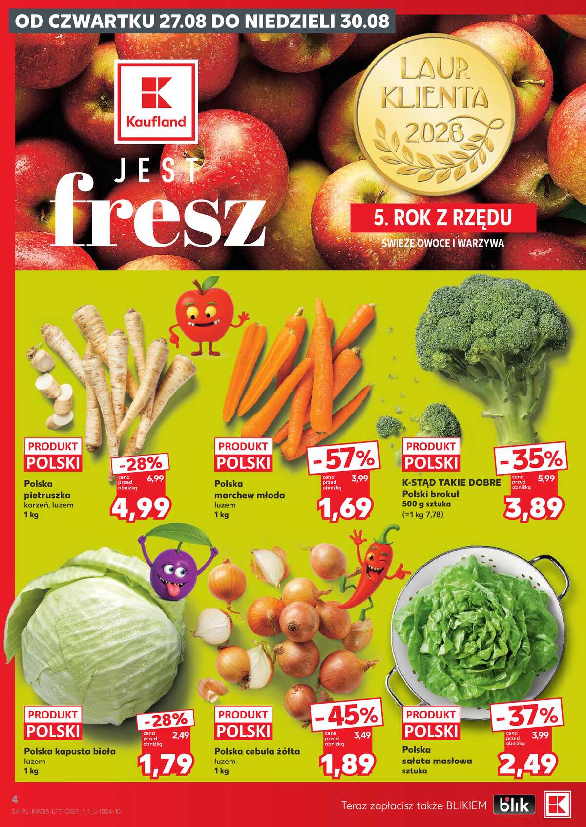 Leták Kaufland Polsko 27.8.-2.9.2026 - Týdenní zpravodaj strana 4