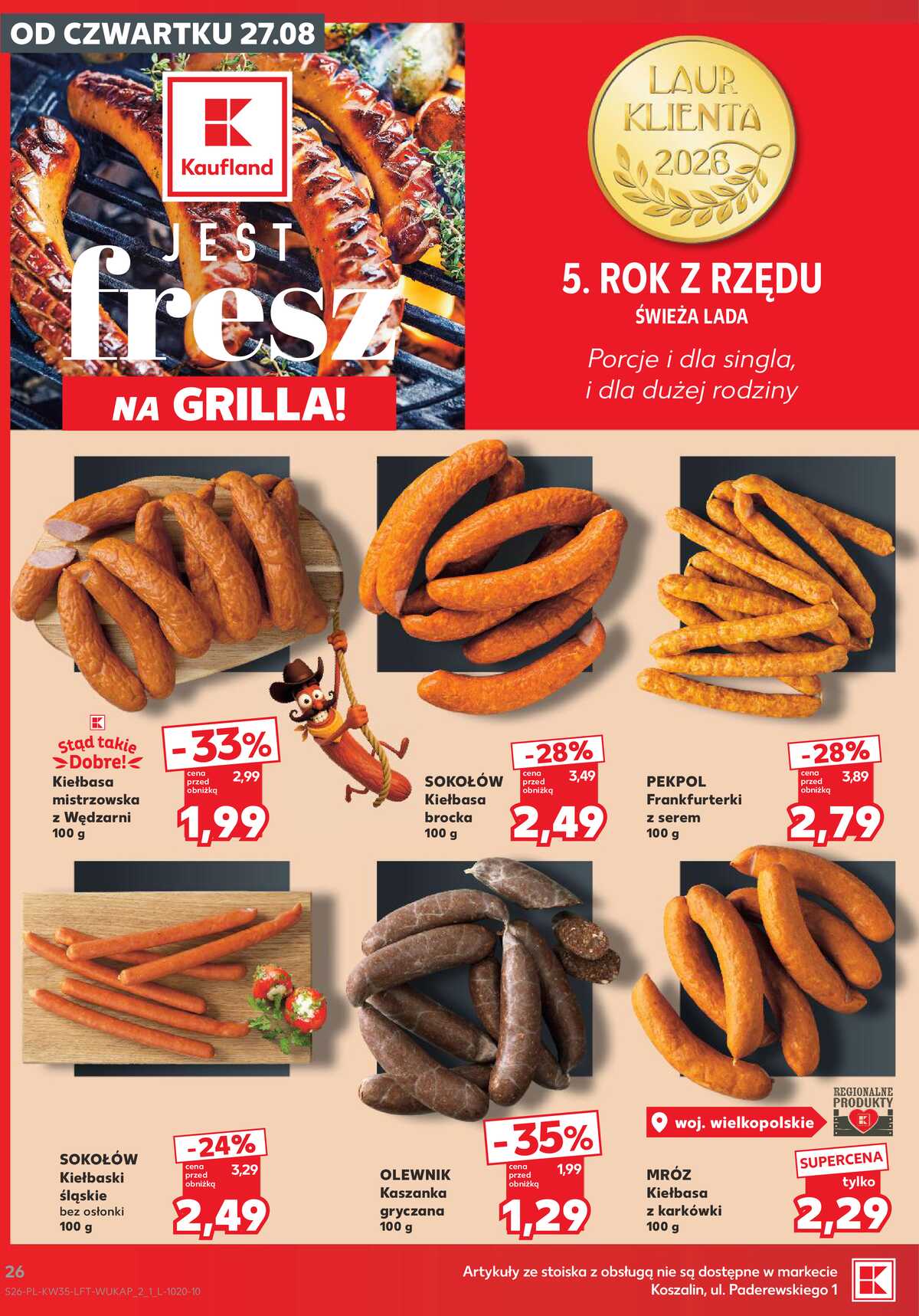 Leták Kaufland Polsko 27.8.-2.9.2026 - Týdenní zpravodaj strana 26