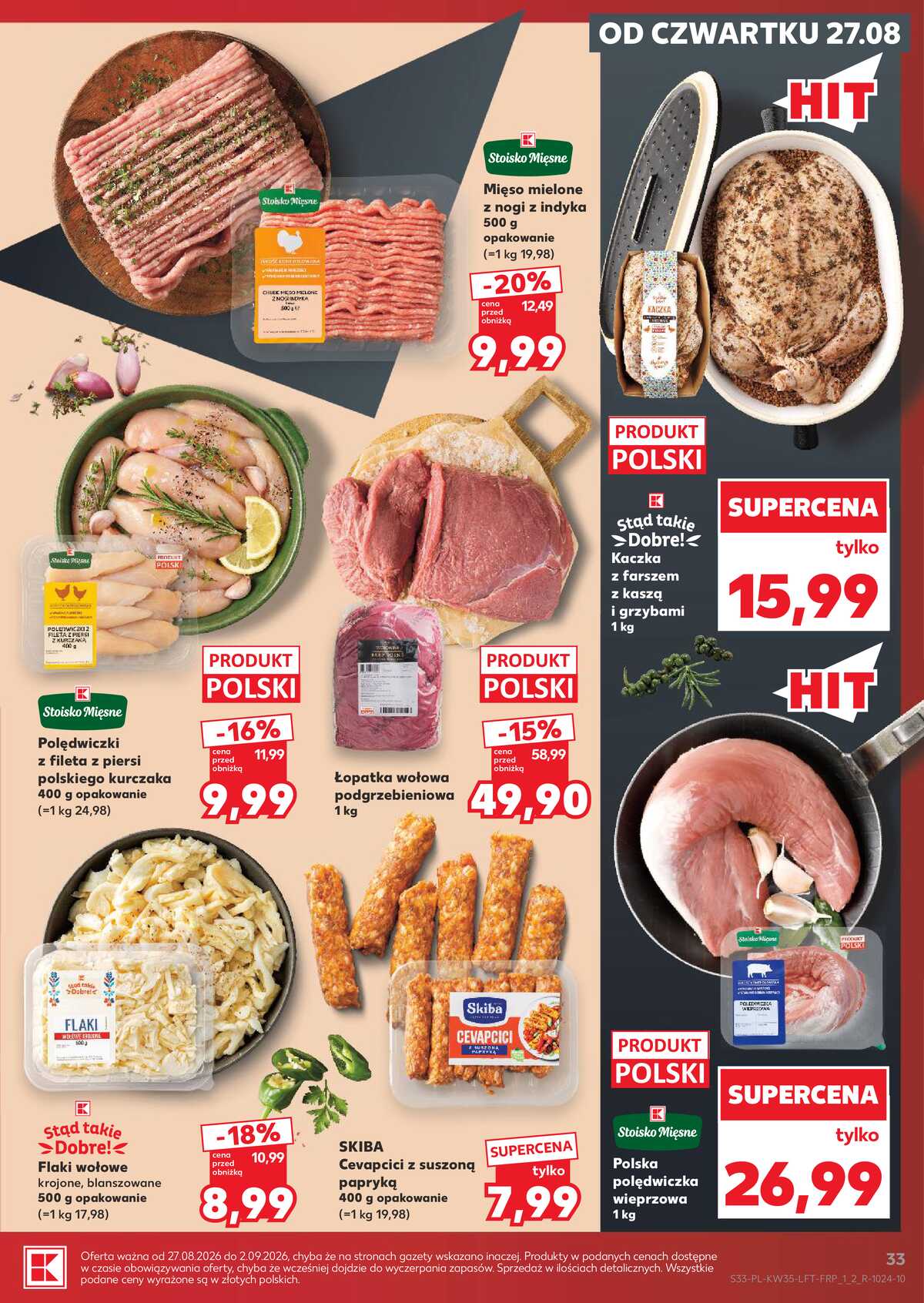 Leták Kaufland Polsko 27.8.-2.9.2026 - Týdenní zpravodaj strana 33