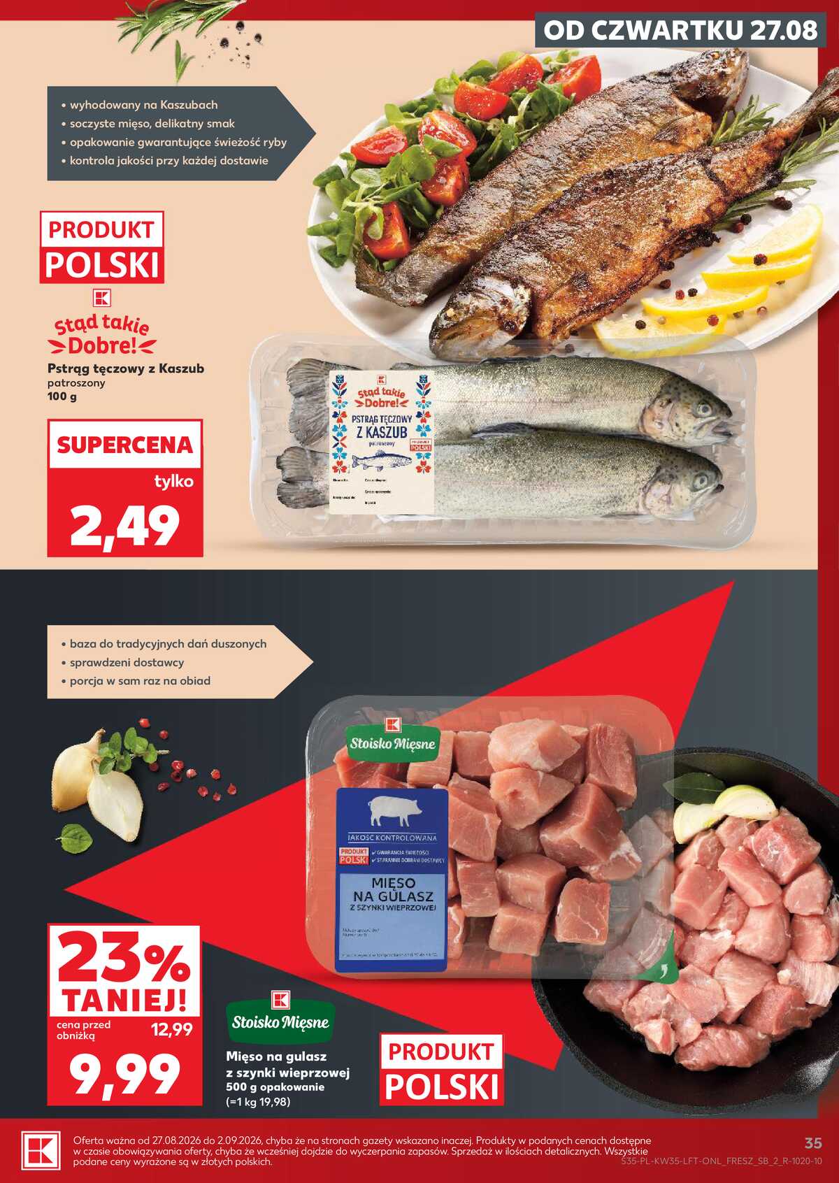 Leták Kaufland Polsko 27.8.-2.9.2026 - Týdenní zpravodaj strana 35