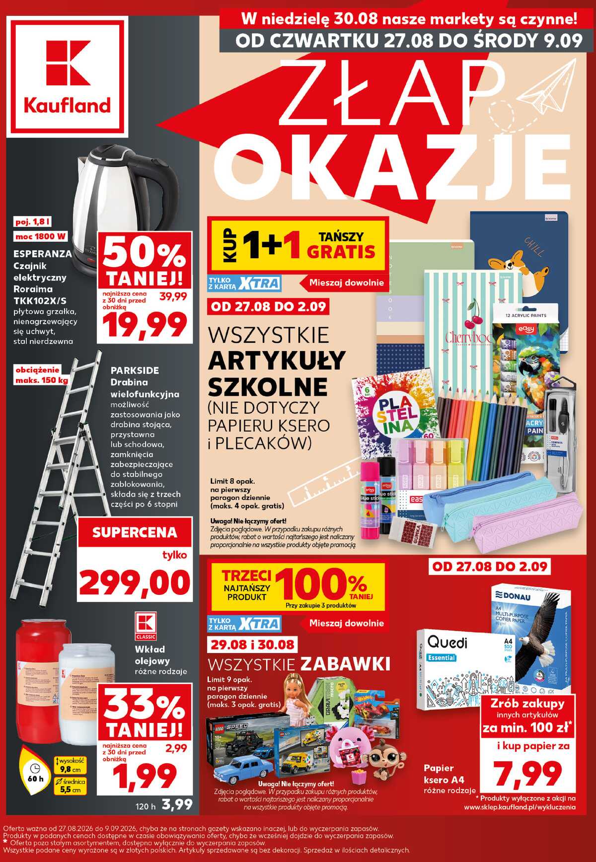 Leták Kaufland Polsko 27.8.-9.9.2026 strana 1