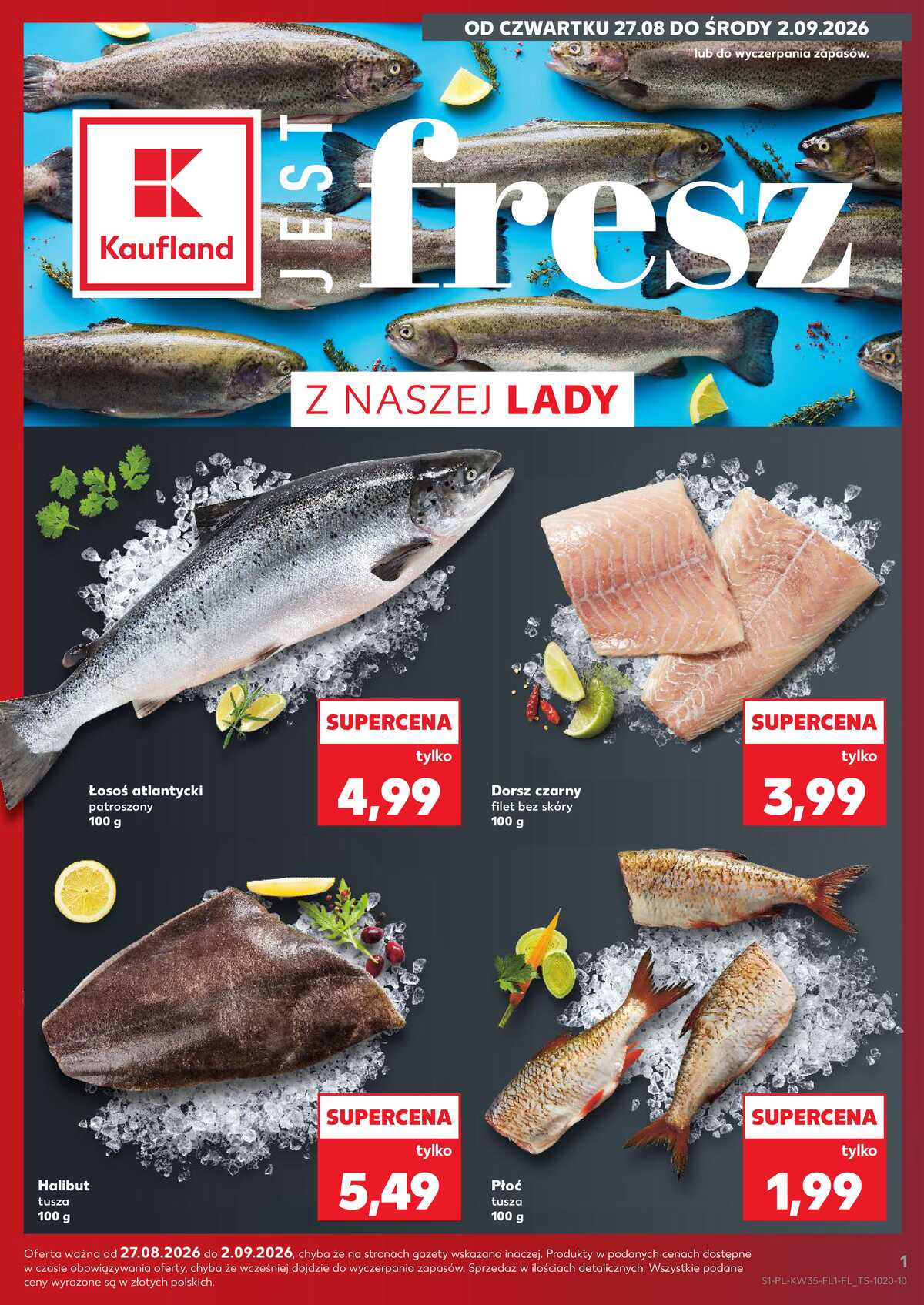 Leták Kaufland Polsko 27.8.-2.9.2026 - Ryby z našeho pultu strana 1