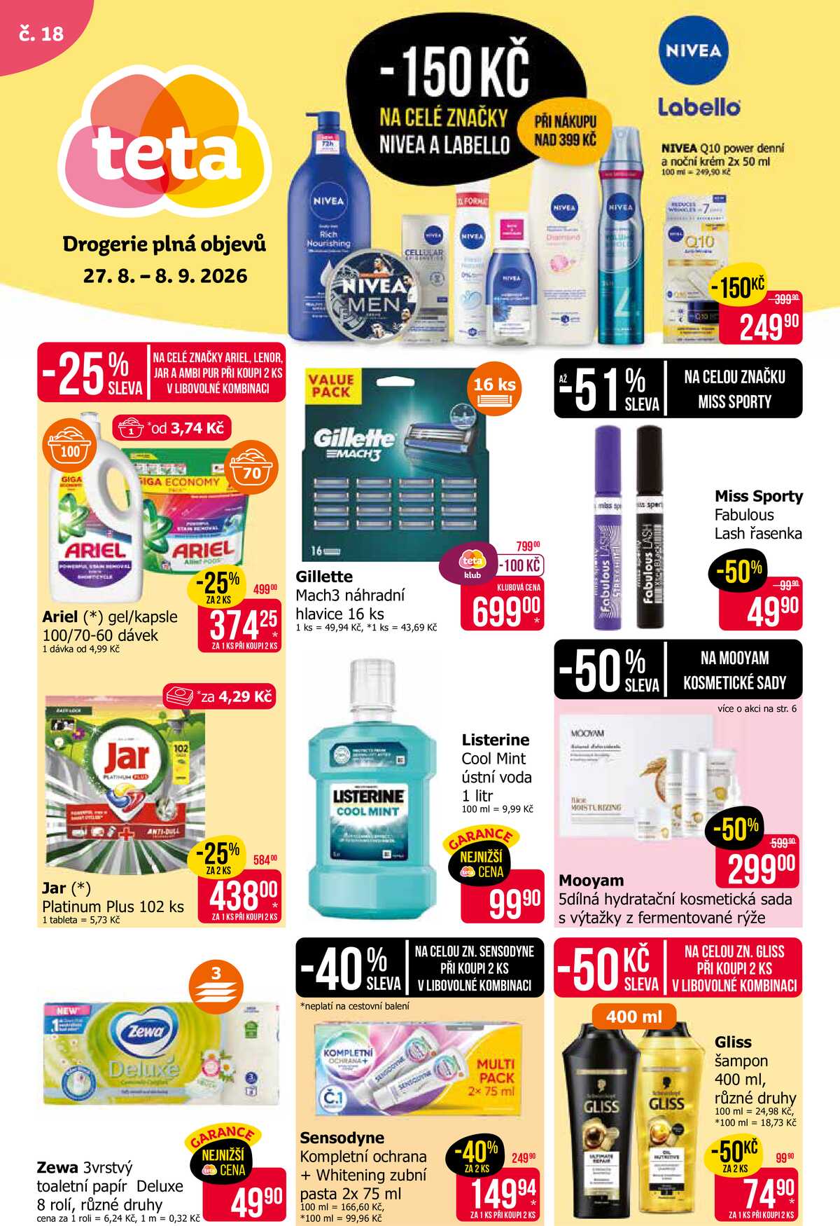 Teta drogerie  od 27.8. do 8.9.2026 strana 1