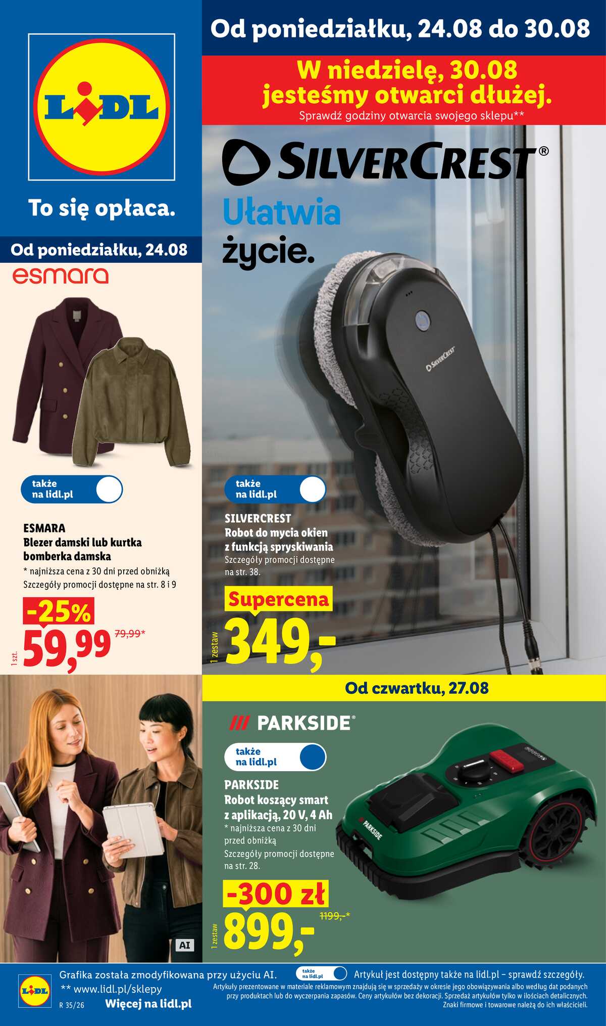 Leták Lidl Polsko 24.8.-30.8.2026 - Leták platí od 24. 8. do 30. 8. strana 1