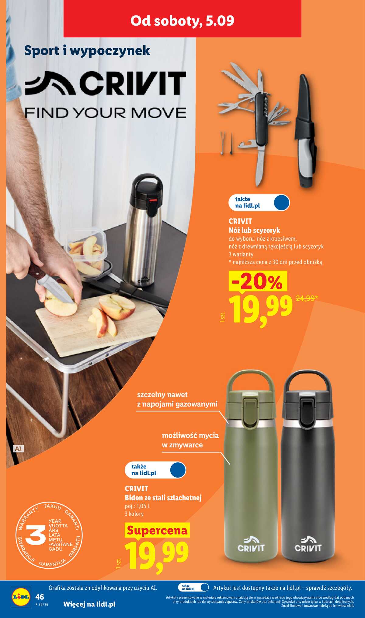 Leták Lidl Polsko 31.8.-5.9.2026 - Leták platí od 31. srpna do 5. září. strana 54