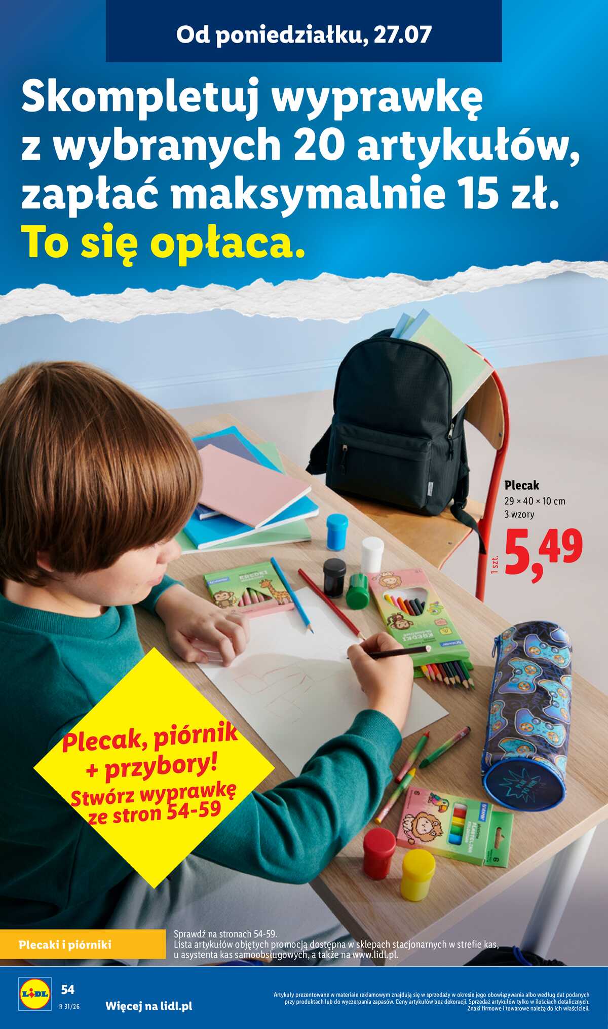 Leták Lidl Polsko 9.7.-31.8.2026 - Kompletní výbava za super ceny strana 56