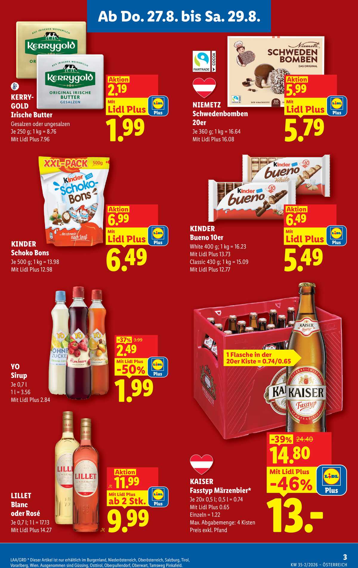 Leták Lidl Rakousko 27.8.-2.9.2026 strana 3