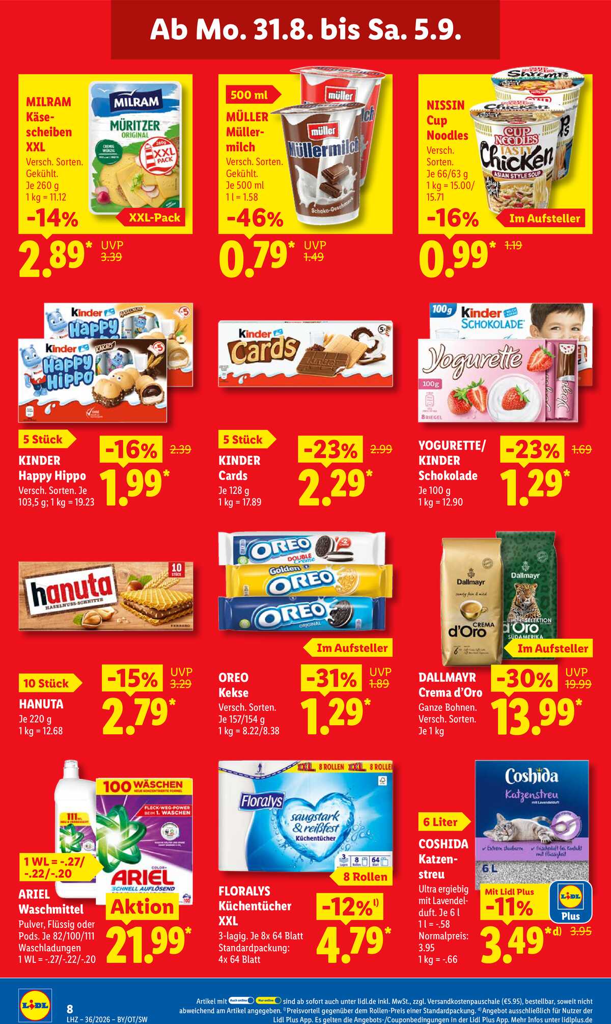 Leták Lidl Německo 31.8.-5.9.2026 strana 16