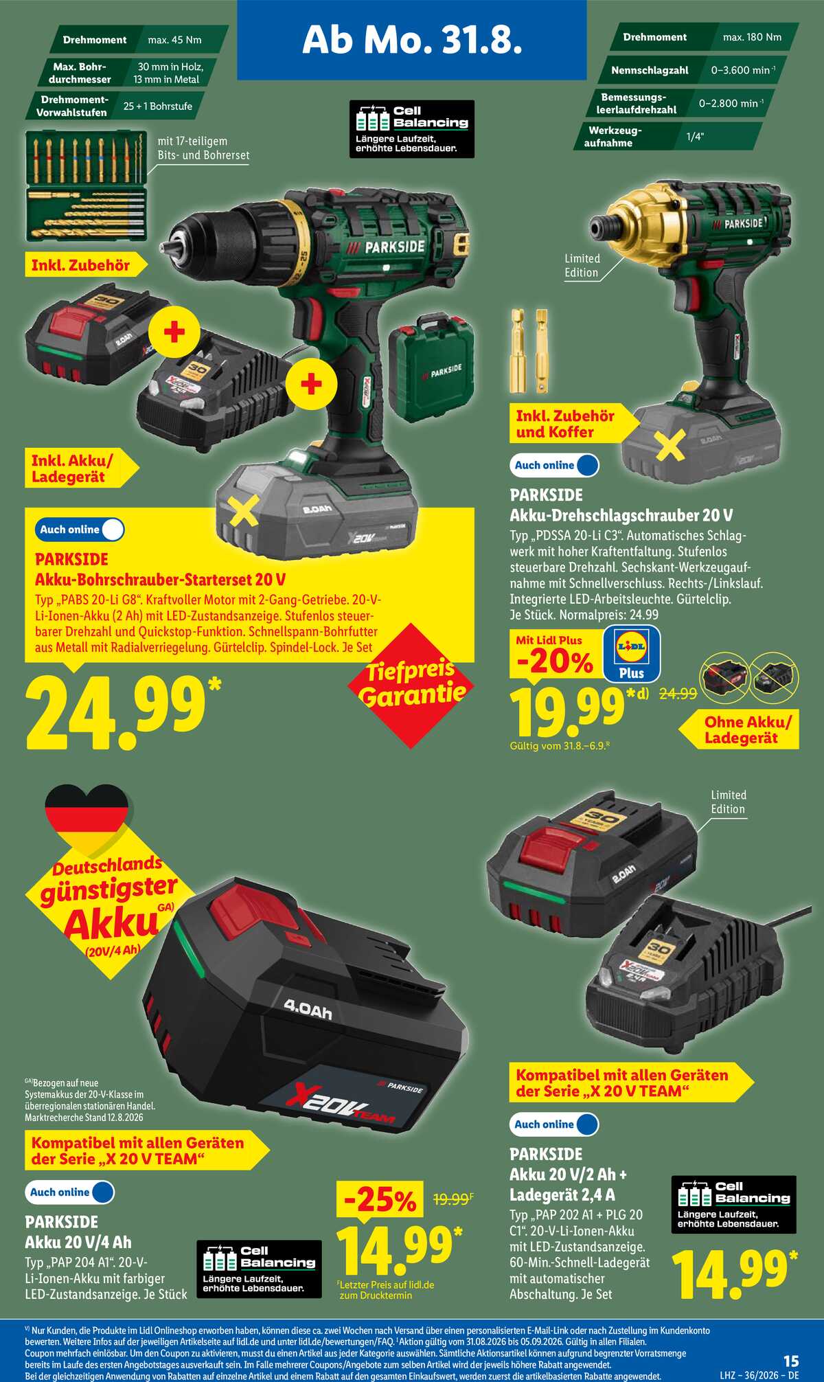 Leták Lidl Německo 31.8.-5.9.2026 strana 31