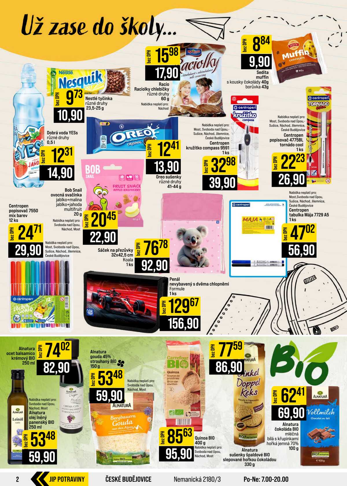 JIP Cash & Carry České Budějovice, Most, Náchod, Polička, Sušice a Svoboda nad Úpou od 26.8. do 1.9.2026 strana 2