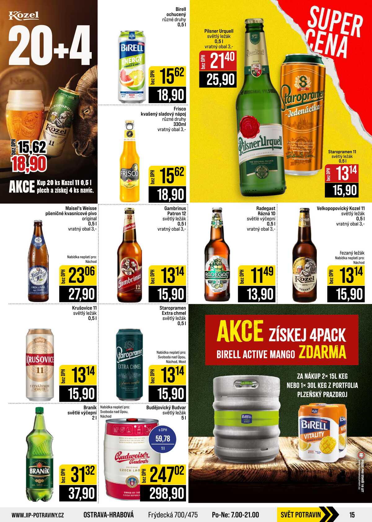 JIP Cash & Carry České Budějovice, Most, Náchod, Polička, Sušice a Svoboda nad Úpou od 26.8. do 1.9.2026 strana 15