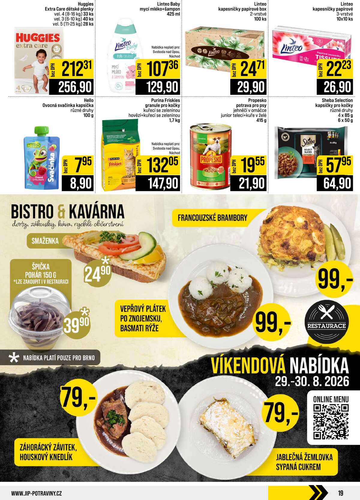 JIP Cash & Carry České Budějovice, Most, Náchod, Polička, Sušice a Svoboda nad Úpou od 26.8. do 1.9.2026 strana 19