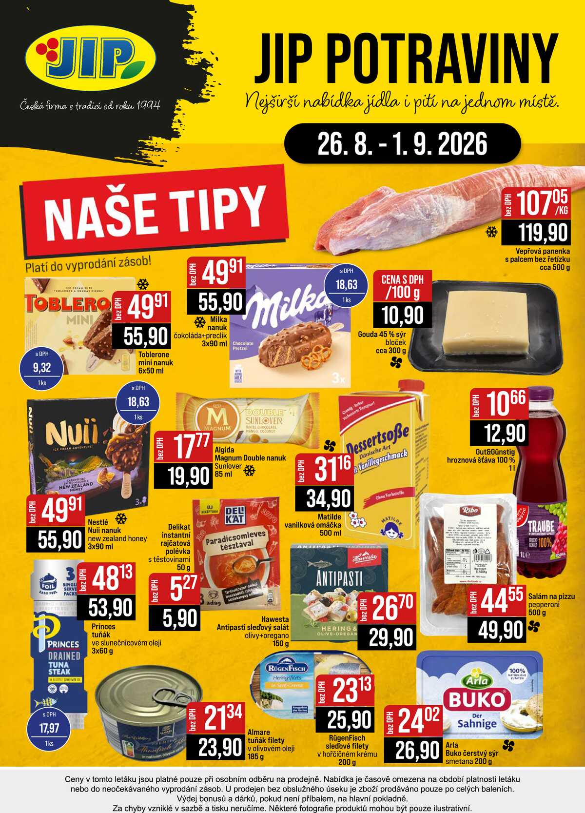 JIP Cash & Carry České Budějovice, Most, Náchod, Polička, Sušice a Svoboda nad Úpou od 26.8. do 1.9.2026 strana 24