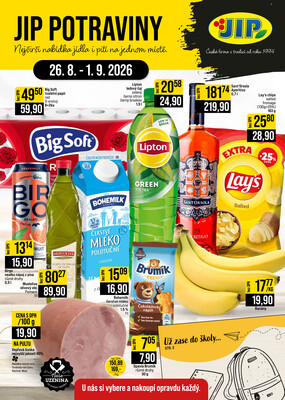 JIP Cash &amp;amp; Carry České Budějovice, Most, Náchod, Polička, Sušice a Svoboda nad Úpou od 26.8. do 1.9.2026