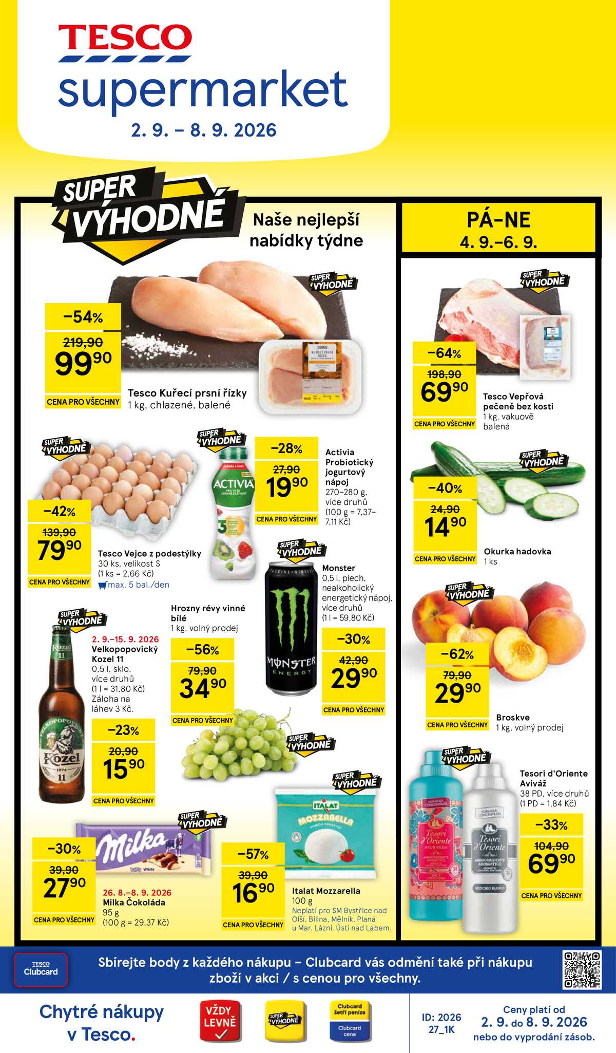 Tesco supermarkety od 2.9. do 8.9.2026 strana 1