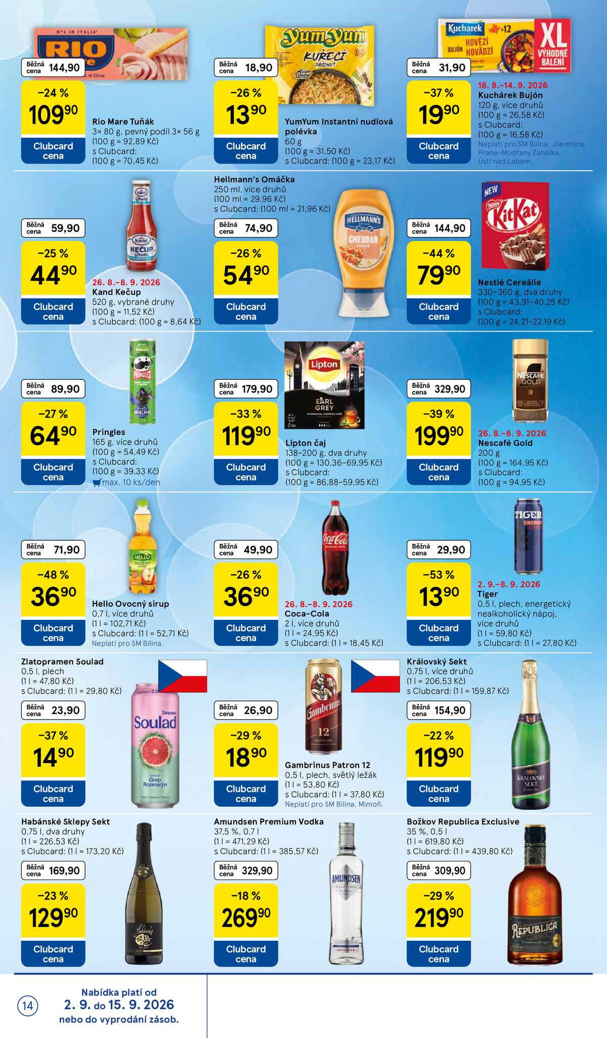 Tesco supermarkety od 2.9. do 8.9.2026 strana 14