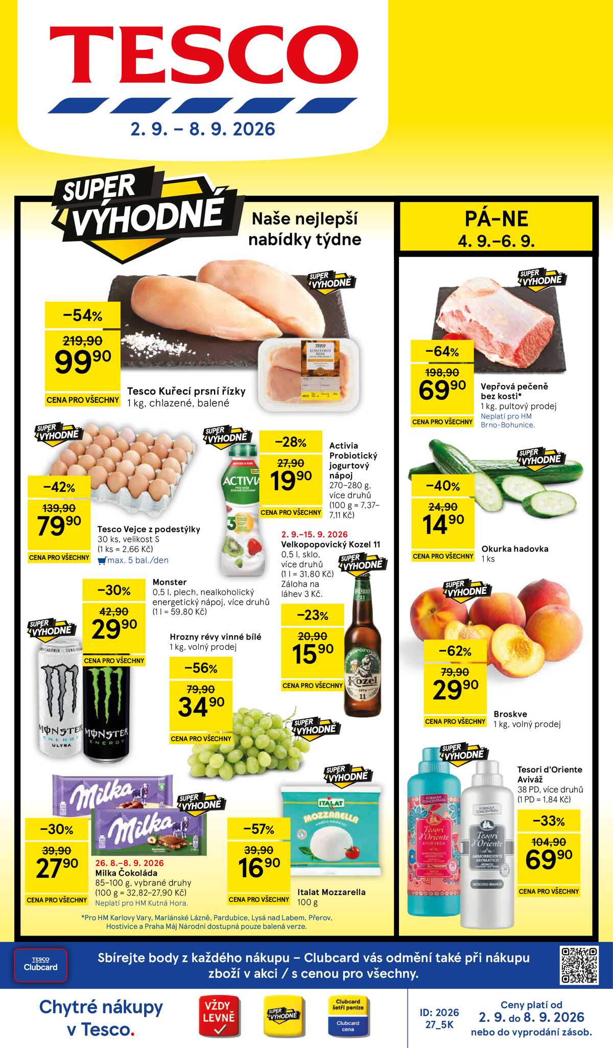 Tesco hypermarkety od 2.9. do 8.9.2026 strana 1