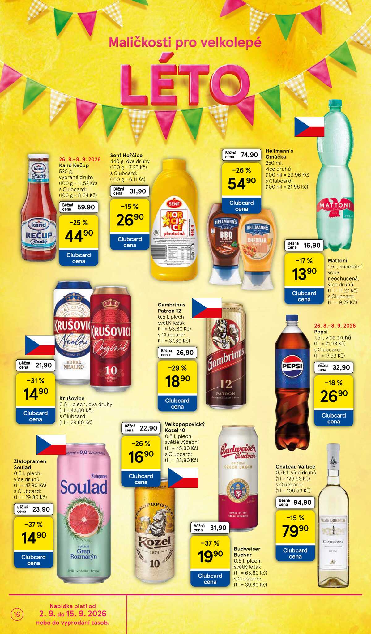 Tesco hypermarkety od 2.9. do 8.9.2026 strana 16