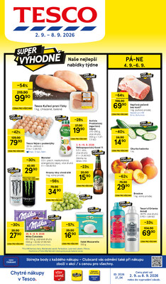 Tesco hypermarkety od 2.9. do 8.9.2026