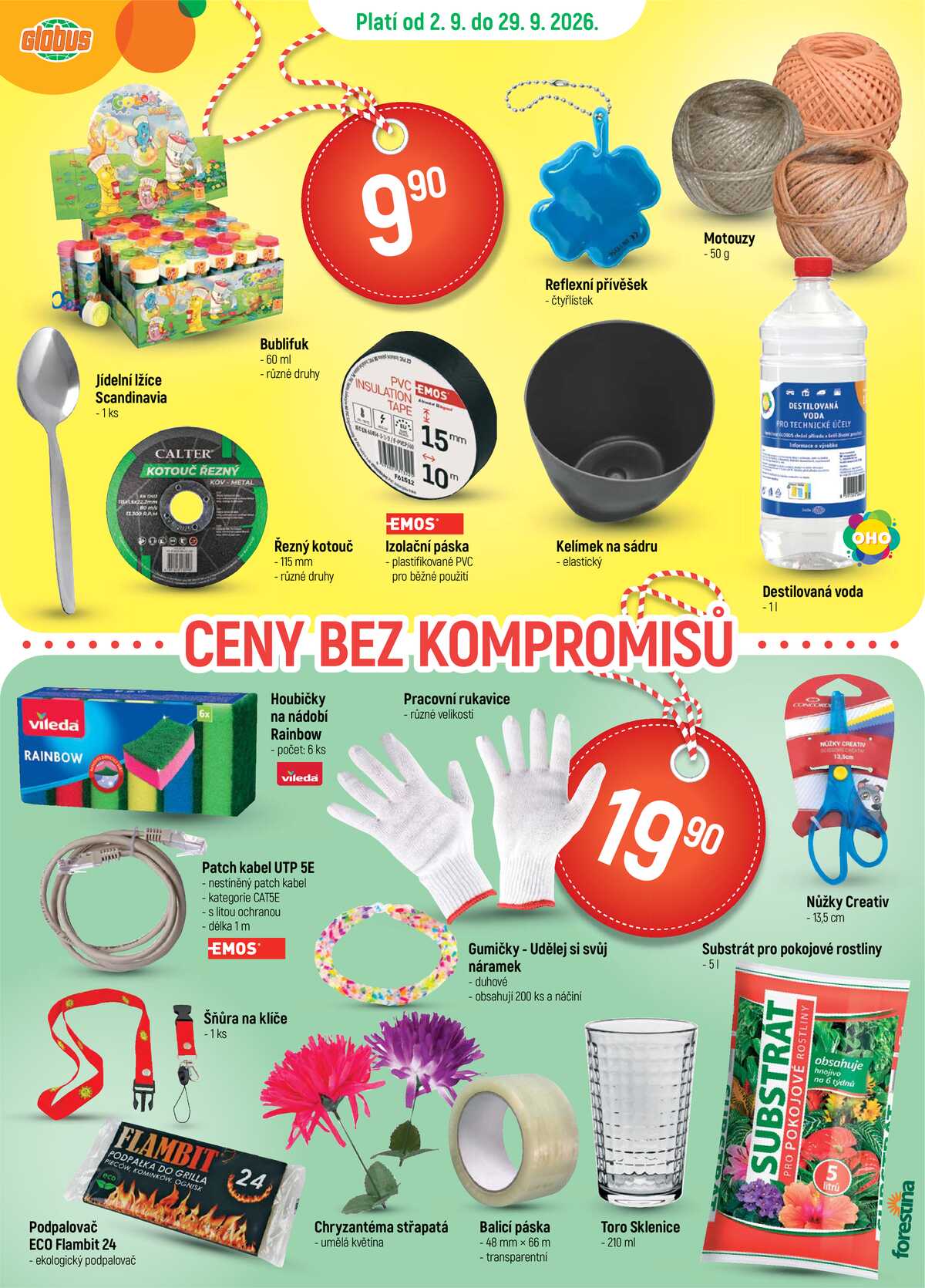 Akční leták Globus 2.9. - 29.9.2026 - Globus Praha - Zličín strana 1