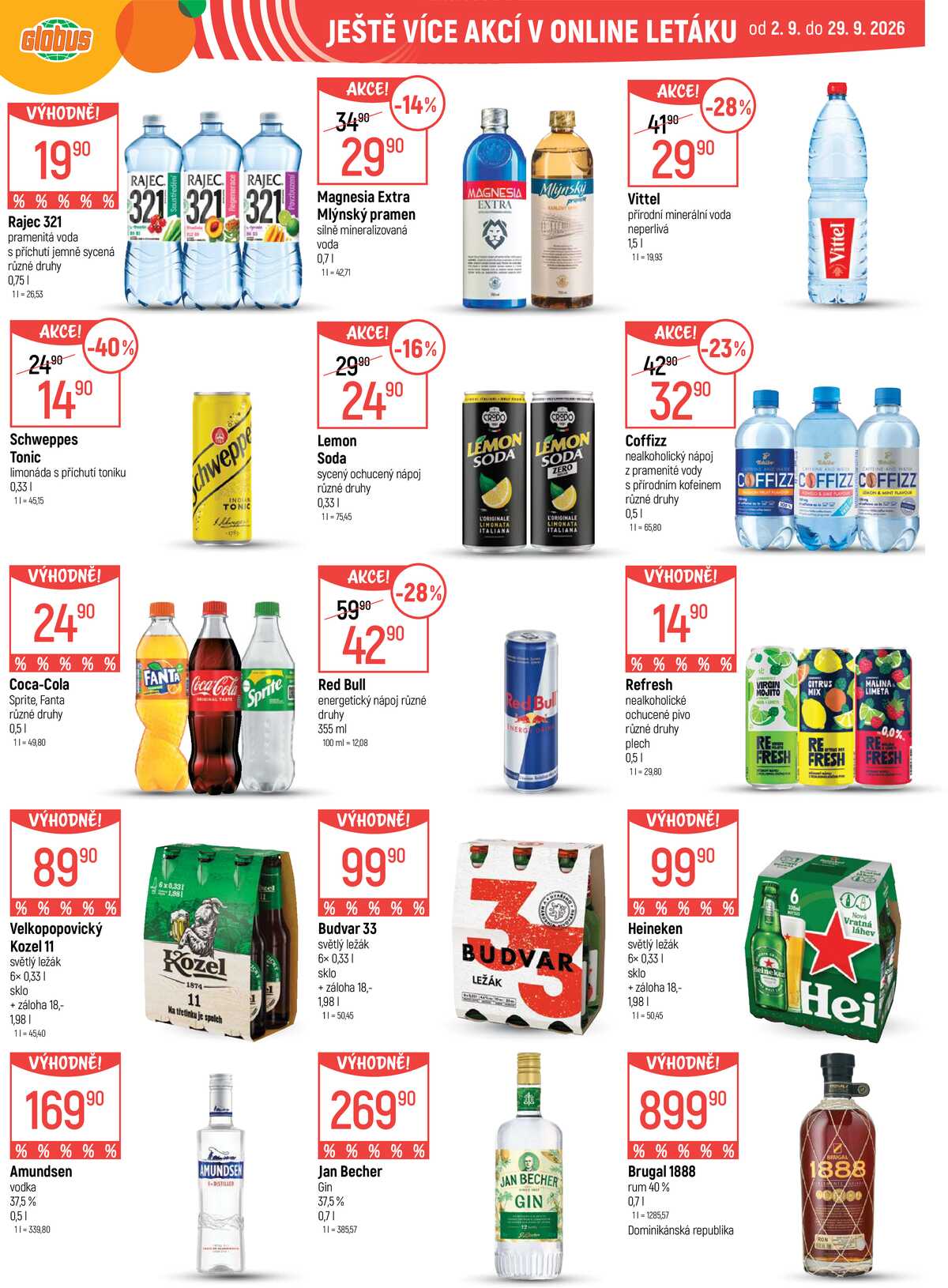 Akční leták Globus 2.9. - 8.9.2026 - Globus Praha - Zličín strana 42