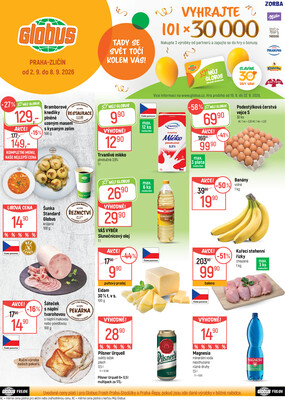 Akční leták Globus 2.9. - 8.9.2026 - Globus Praha - Zličín